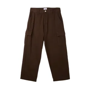 Obey Giant Parachute Cargo Pants Brown Silky feel