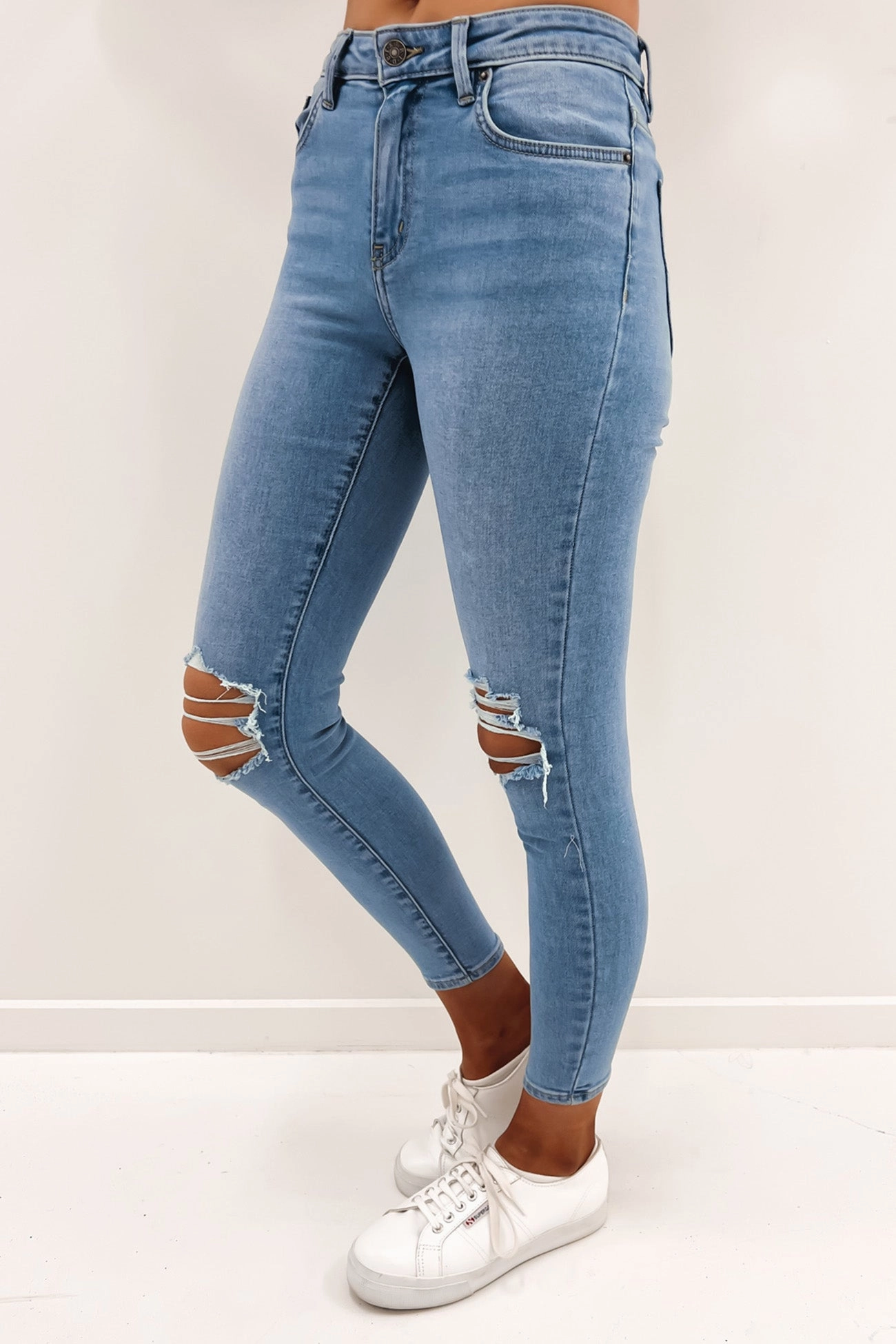 Mid Ankle Skimmer Jean Lunar Destroy Active Ready