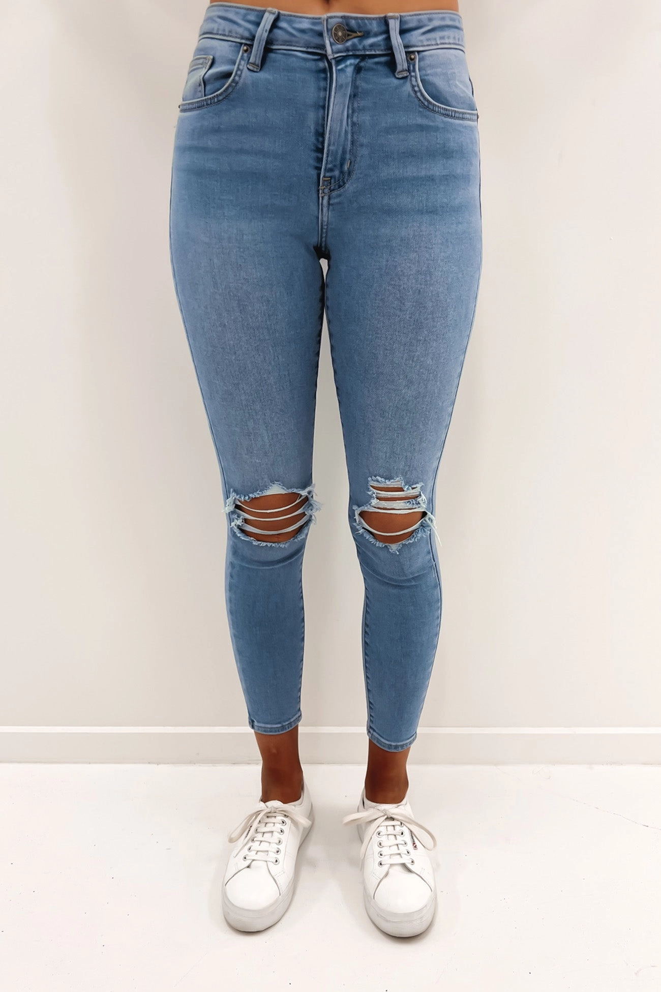 Mid Ankle Skimmer Jean Lunar Destroy Breathable Work Meeting Relaxed Style