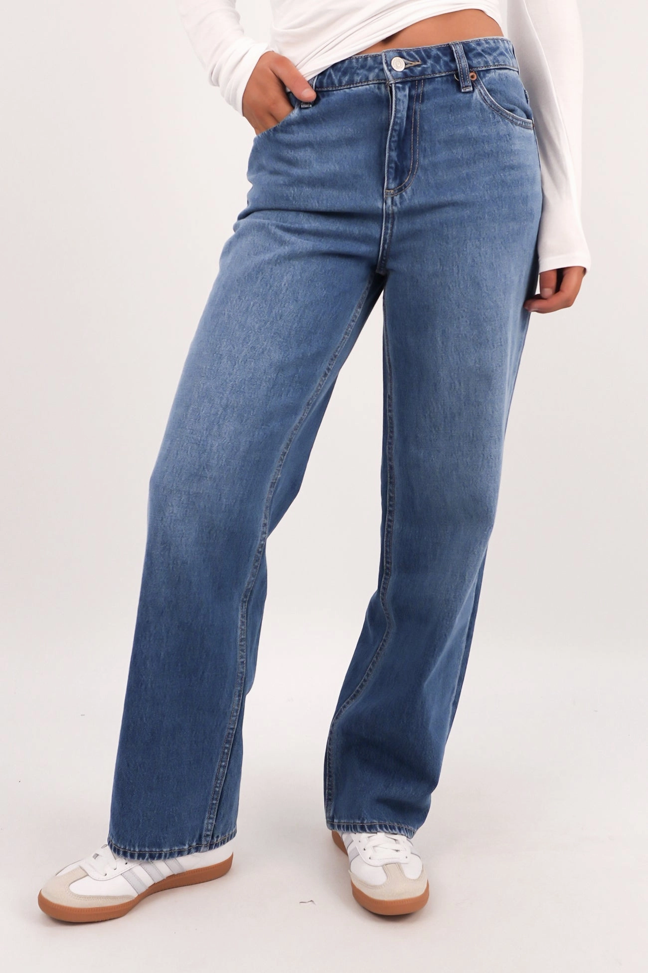 Party Look Couple Look Earthy Mid Baggy Jean Arcadia Blue Petite