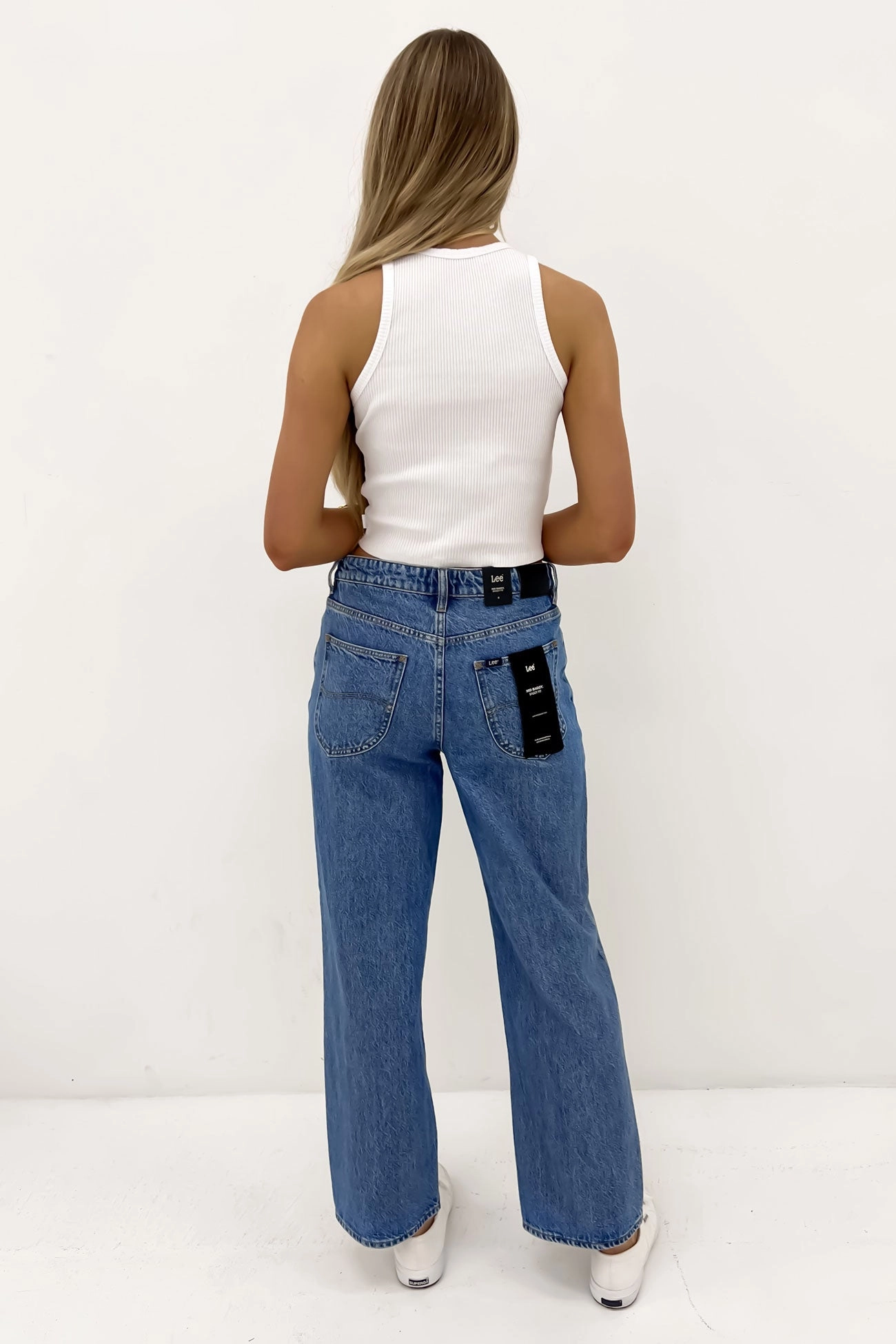 Cool Outfit Mid Baggy Jean Bold Blue