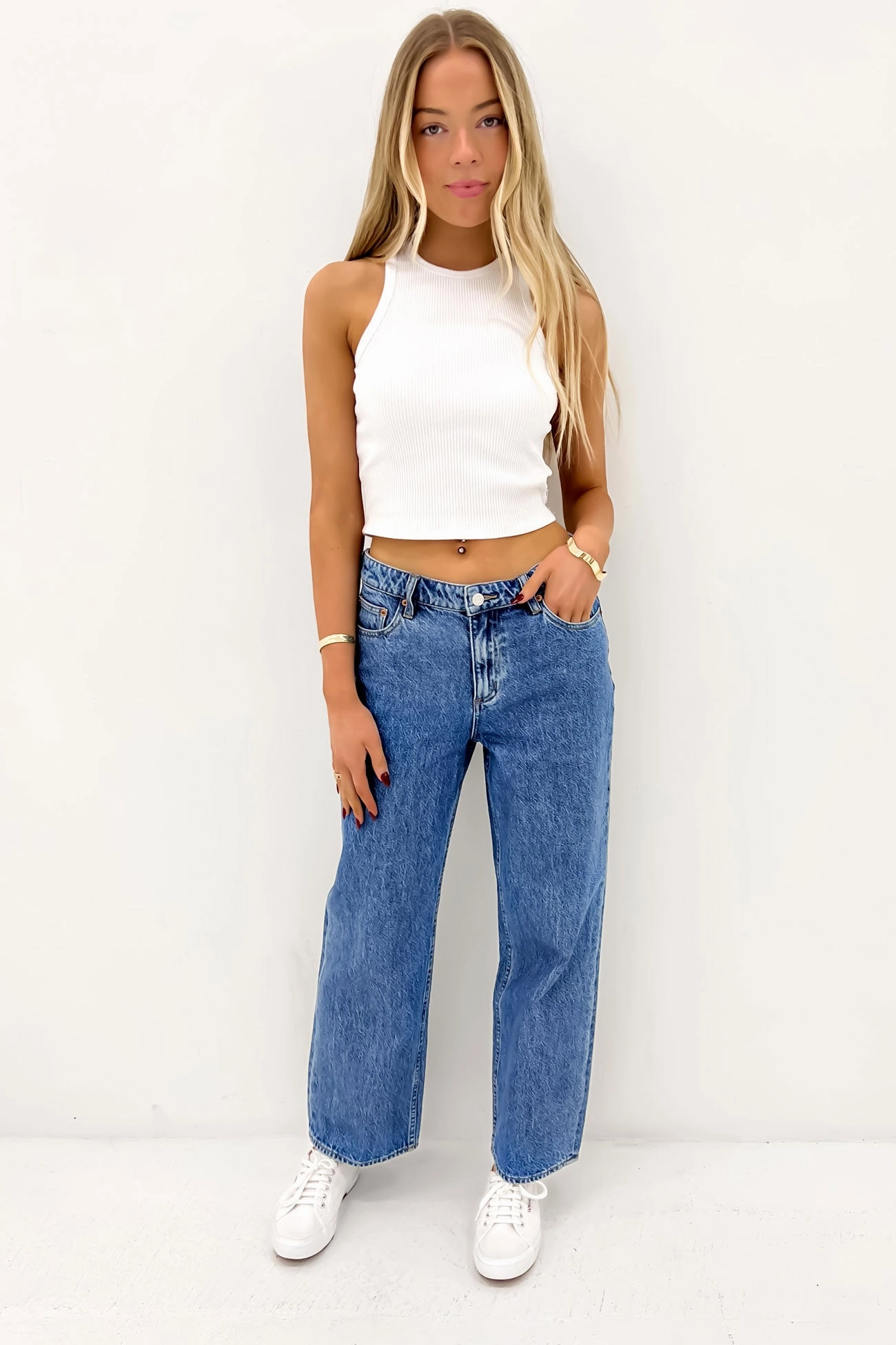 Traveler Gear Summer Vibes Fashion Lover All Day Use Mid Baggy Jean Bold Blue