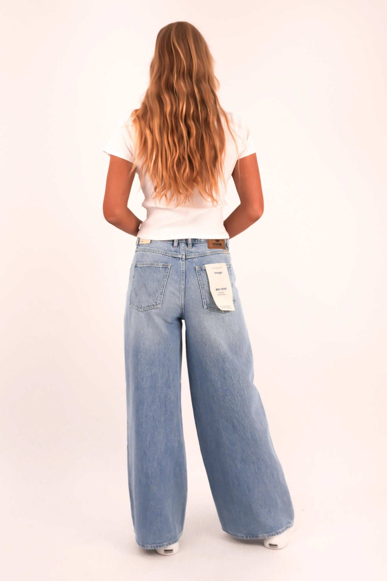 Vintage Inspired Weave Mid Stevie Jean Blue Velvet Petite