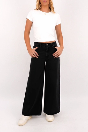Mid Stevie Jean Nightwatch Black Petite Trendy Apparel Flat Lock Stitching