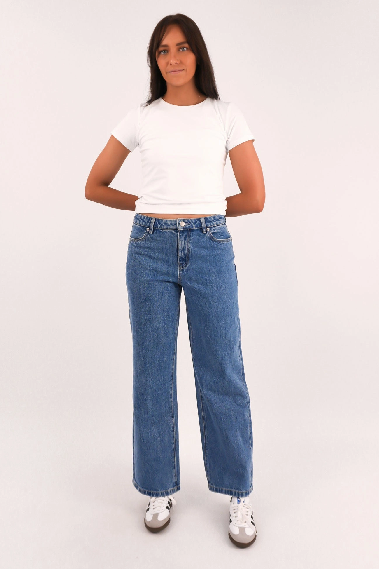 Street Fashion Affordable Mid Wide Jean Blue Intuition
