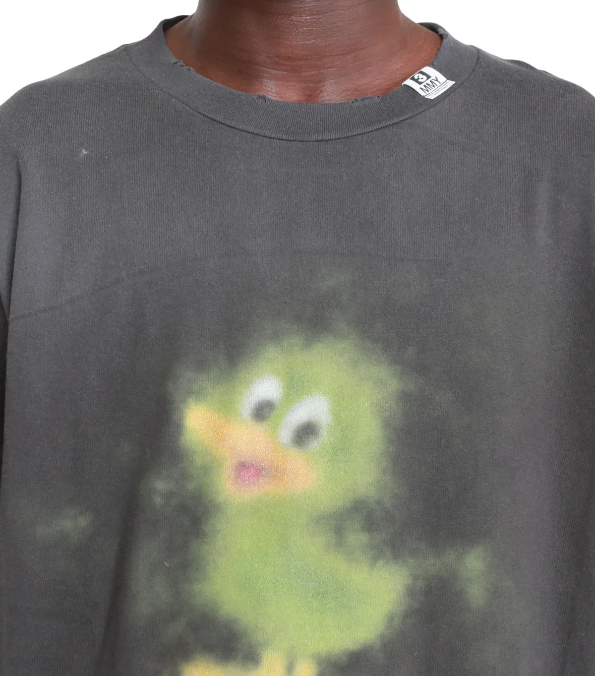 Cozy Wrap Mihara Yasuhiro Distressed Long Sleeve Tee Black