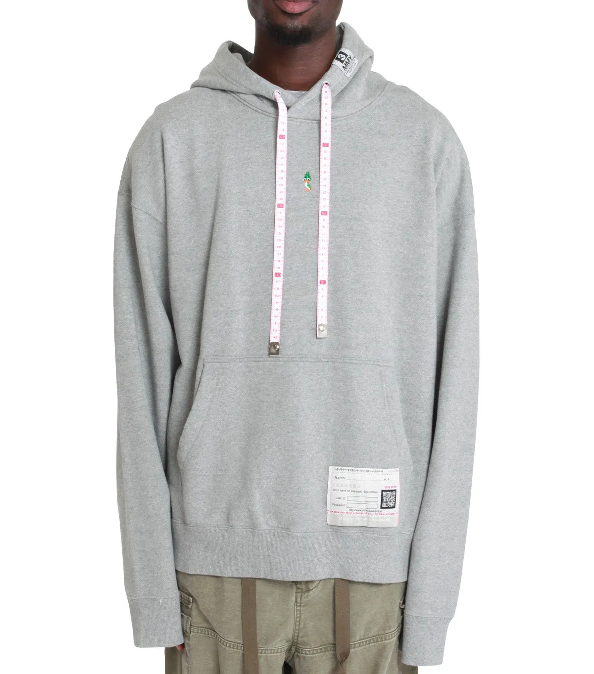 Mihara Yasuhiro Duck Embroidery Hoodie Gray Heart Soul Sunset Scene