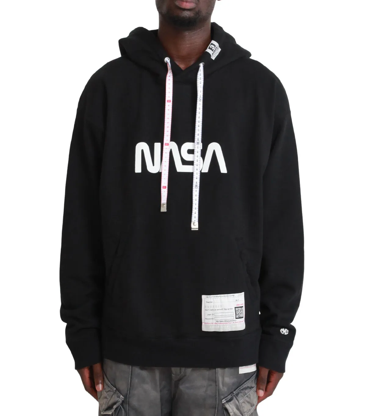 Mihara Yasuhiro NASA Printed Hoodie Black TemperatureRegulating spring fresh