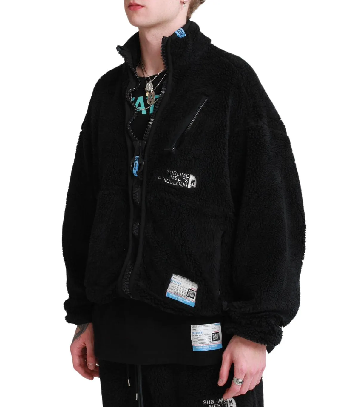 Mihara Yasuhiro Wide Back Boa Blouson Black Still Soul