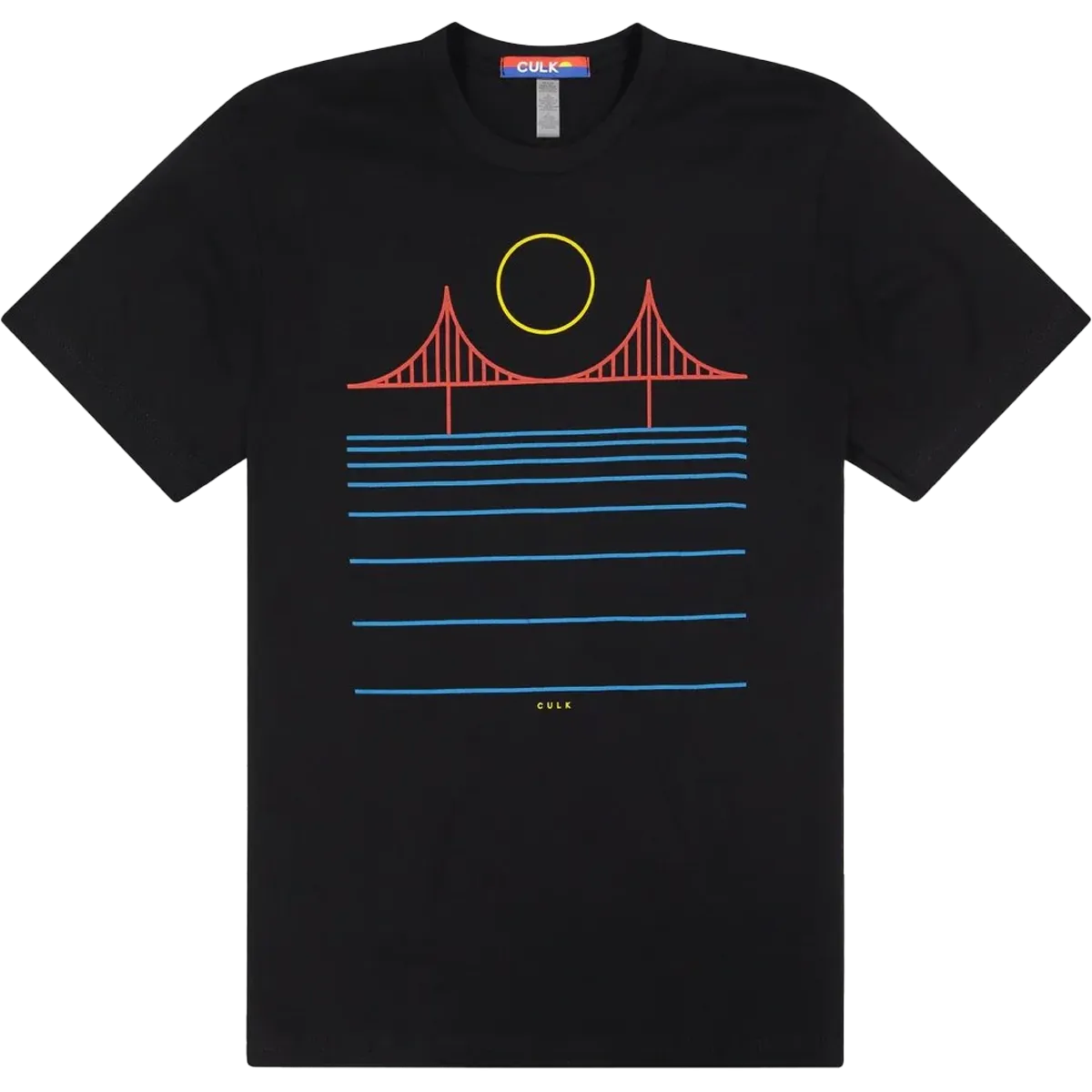 ElasticWaistband Tropical Glow Minimal Bridge Color Unisex Tee