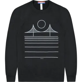 Fall Mood Adjustable Hem Minimal Bridge Unisex Crewneck Sweatshirt