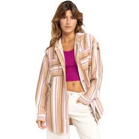 Vintage Soul Women's Sunlight Rider Long Sleeve Hooded Shirt Jacket