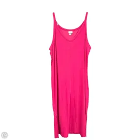 Dress Casual Midi By A New Day In Pink, Size: M Classic Wear Vibrant Tone