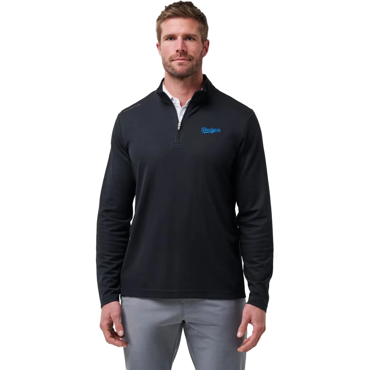 Men's Dodgers Time to Tailgate 1/4 Zip HeatReflective Lining Surf Mood