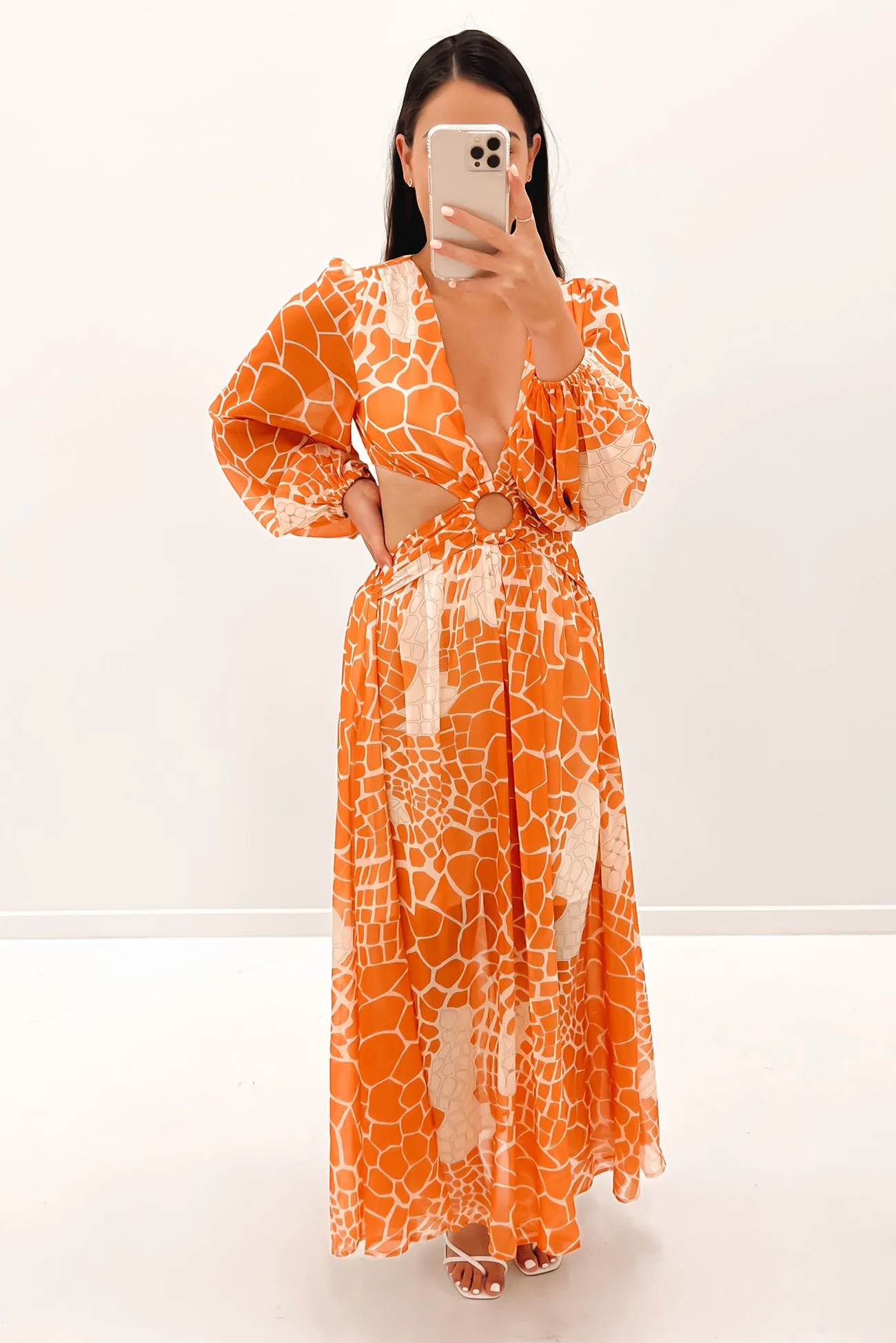 Asher Maxi Dress Orange Climate-Adaptive