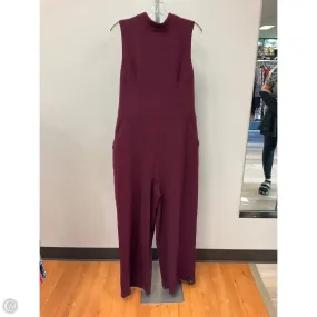 Balanced Lines Comfortable casual dress Jumpsuit By Eva Franco In Maroon, Size: L
