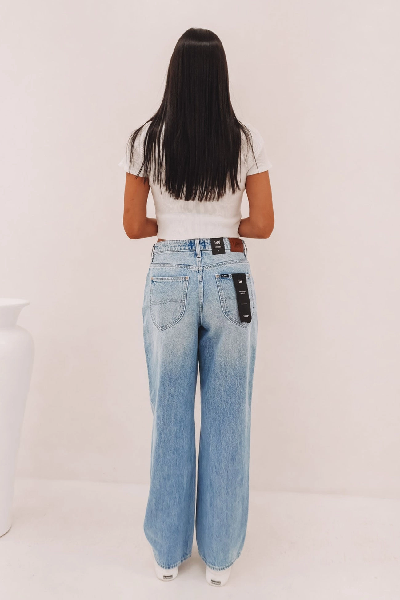 Neat And Easy Stylish Adult Fashion Mid Baggy Jean Skyline Blue Petite