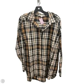 Top Long Sleeve By Loft In Plaid Pattern, Size: M BondedSeamTechnology Temperature Regulating Textile