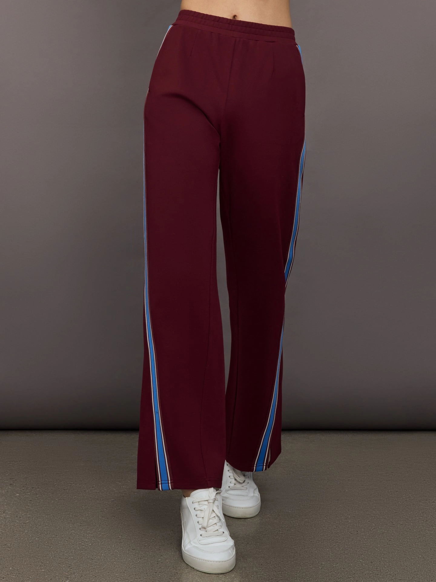 Organic Cotton Blend Dropped Shoulder Cut Ryder Petra Flare Pant - Red
