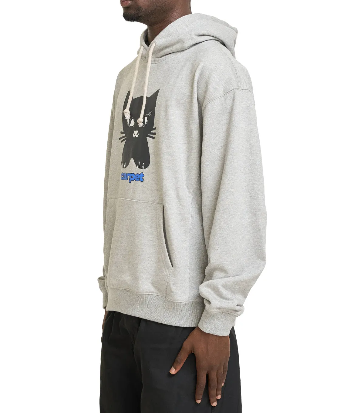 Carpet Company Cat Hoodie Grey NonRestrictive Cut