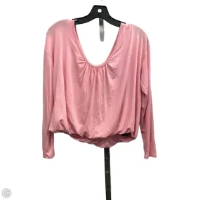 Top Long Sleeve By Maeve In Pink, Size: S Multi Way Adjustable Fit FlexibleCollar