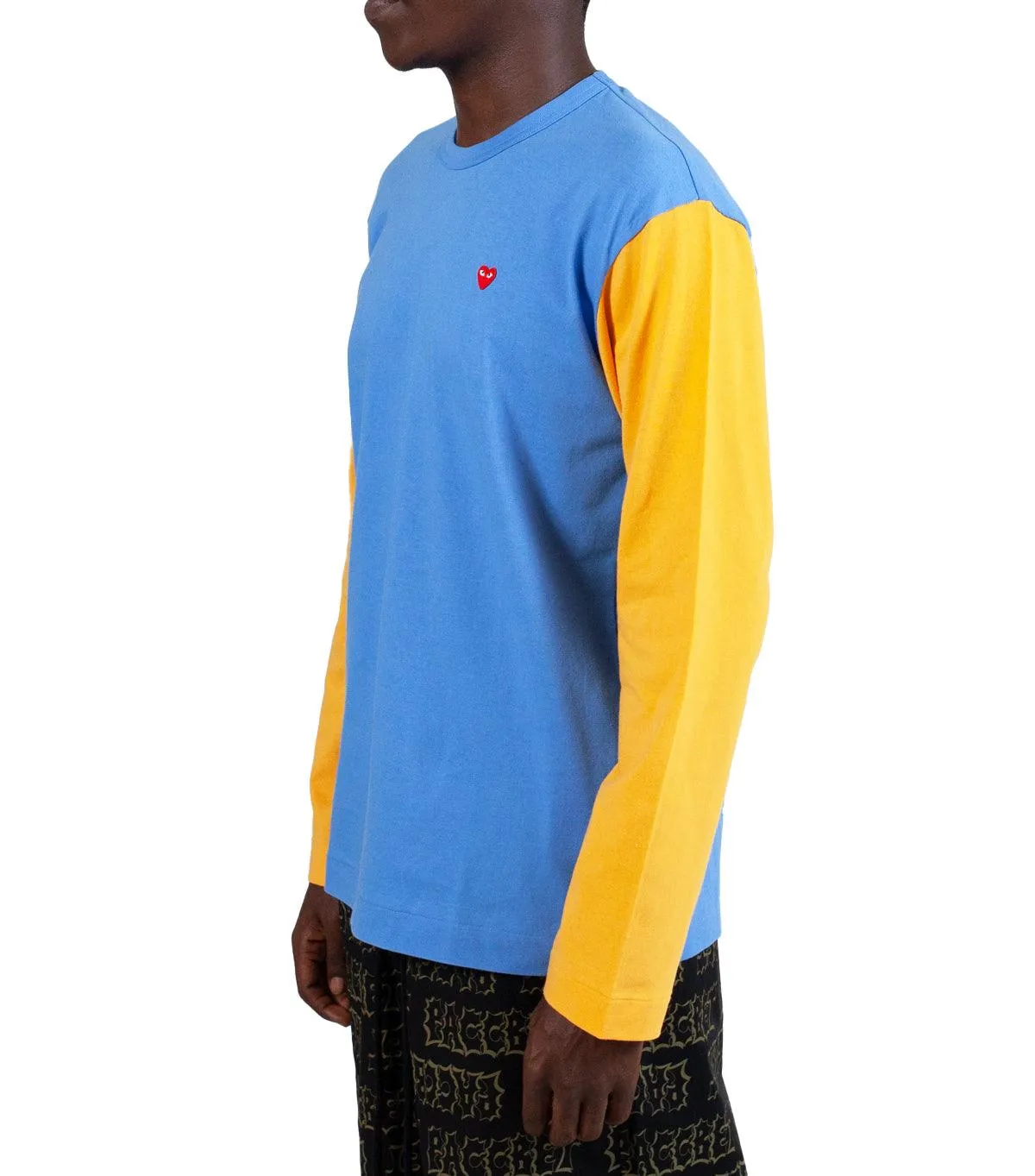 Fable Core ThermalRegulatingFabric CdG PLAY Bi-Color Long Sleeve T-Shirt Blue