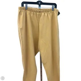UniversalFit Handmade Glow Pants Leggings By Yarnworks In Yellow, Size: 3x