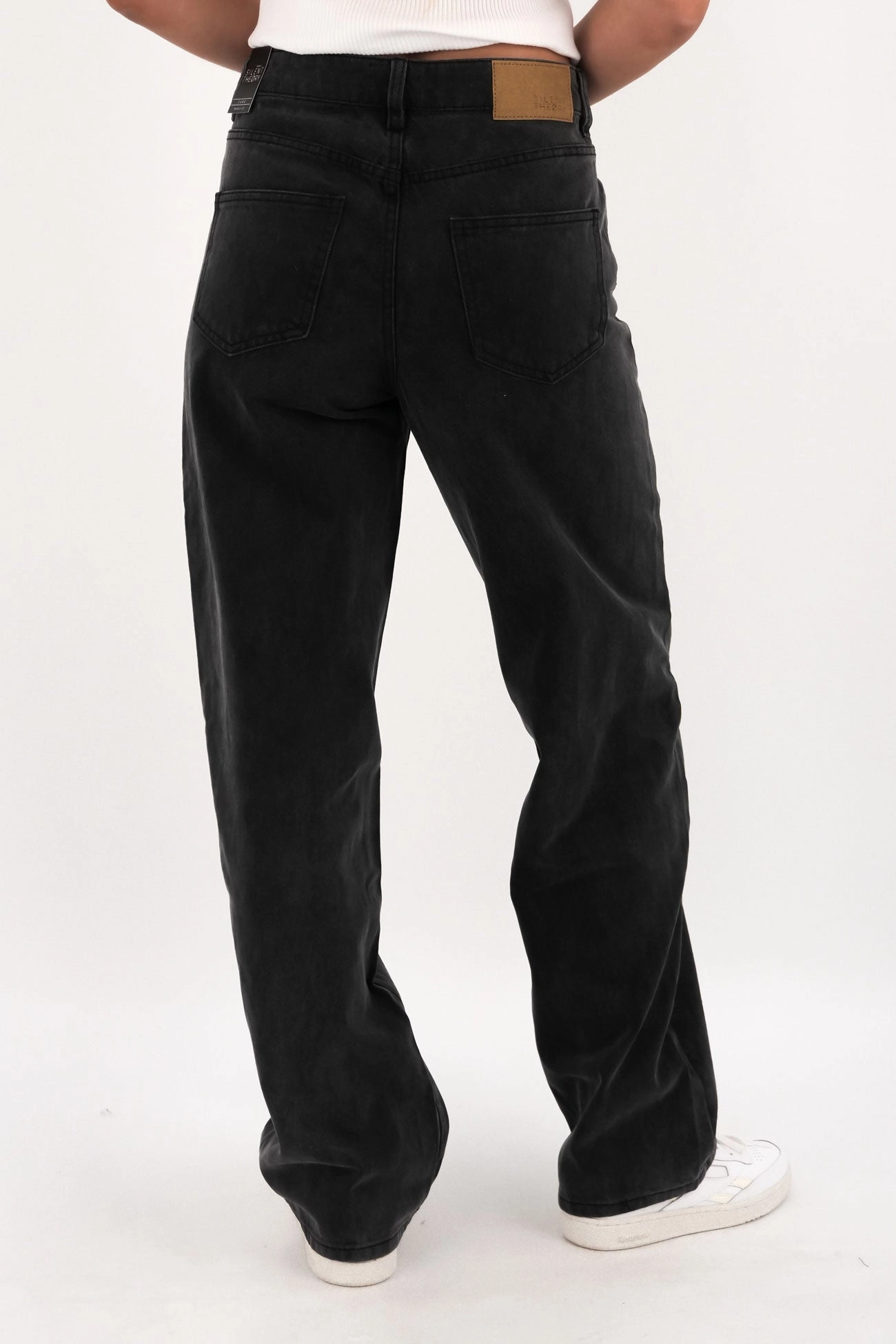 Jade Baggy Jean Washed Black Mid Rise Streetwear Fan Earthy High Quality