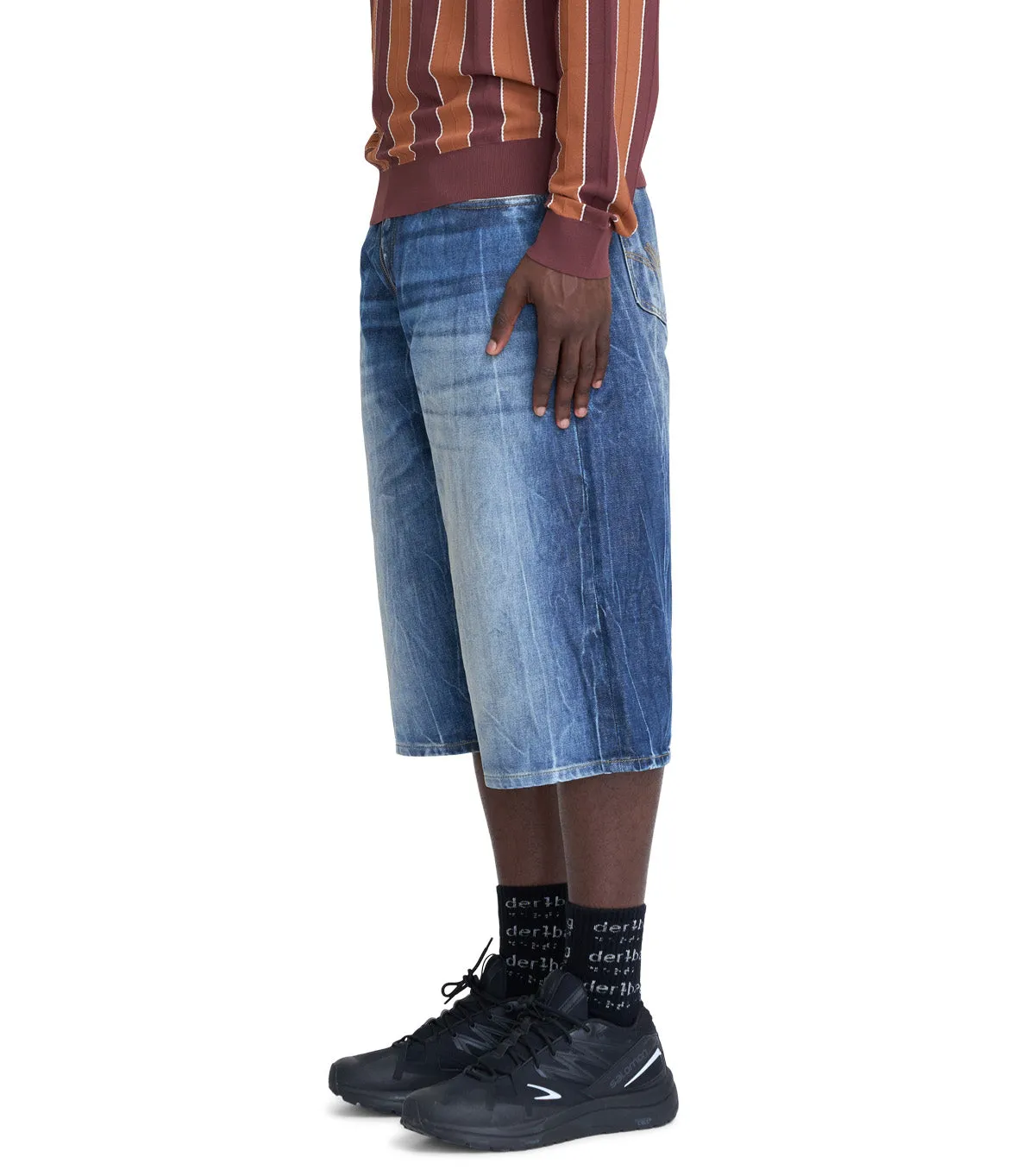 Beauty Glow Martine Rose Zip Jean Short Blue