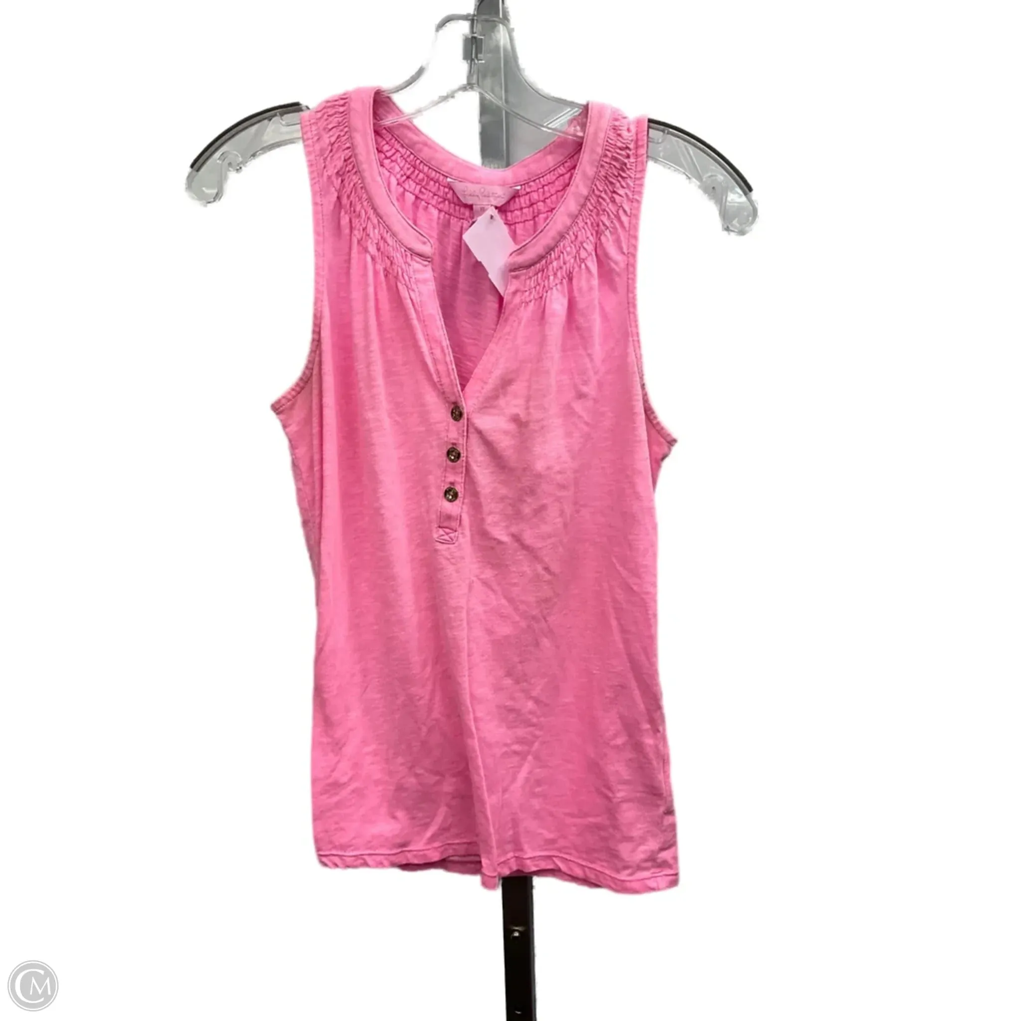 NonIrritating Top Short Sleeve Designer By Lilly Pulitzer In Pink, Size: Xs