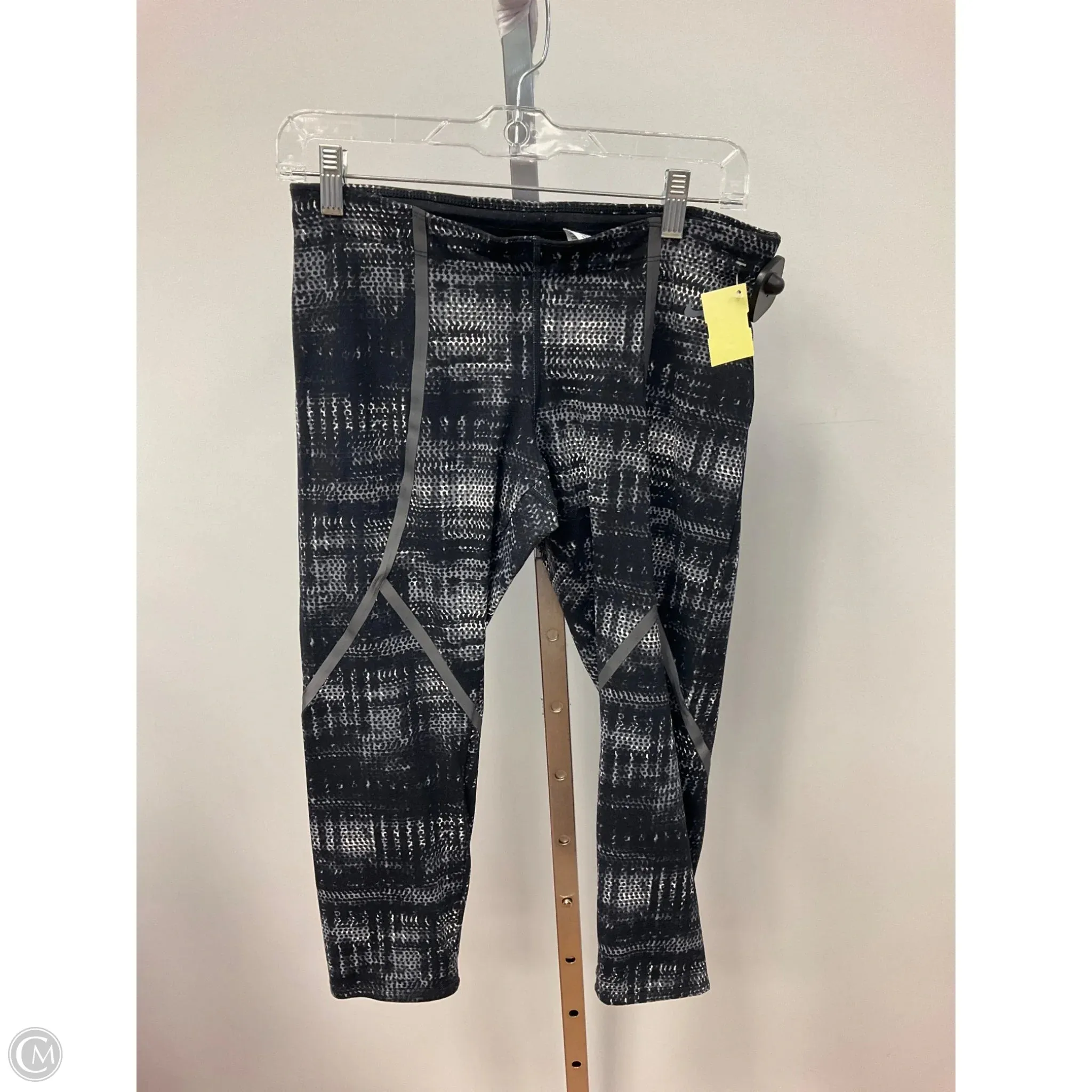 Athletic Leggings By Nike In Black & White, Size: M Durable Twill