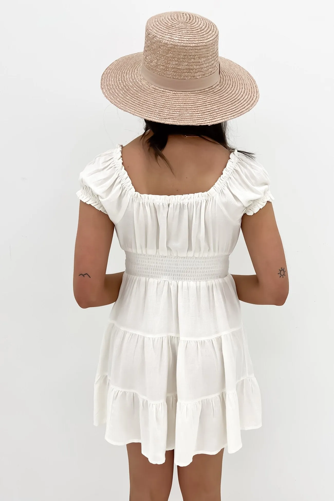 Natalia Mini Dress White Social Ease Bold Design