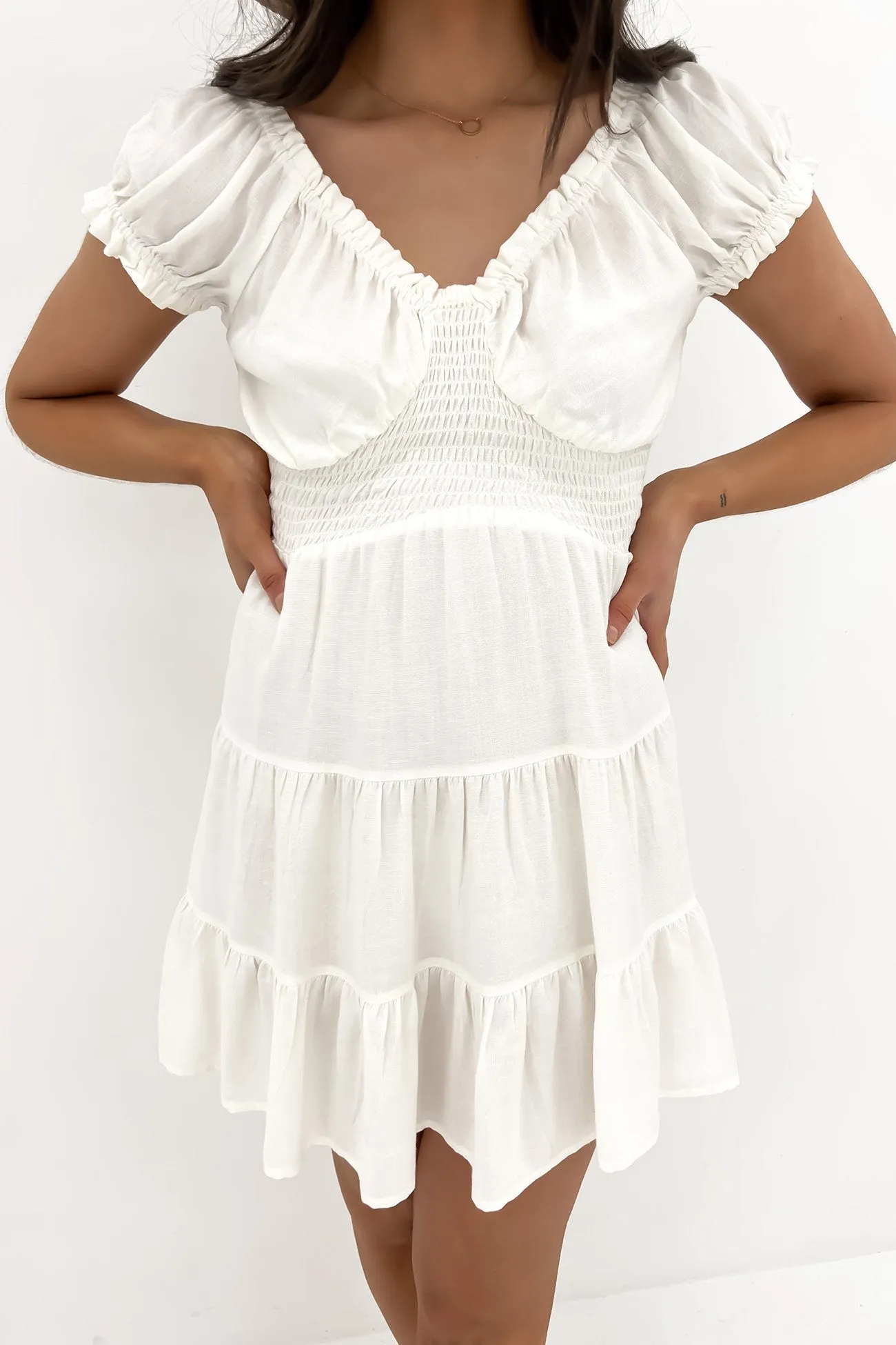 Natalia Mini Dress White Daily Favorite
