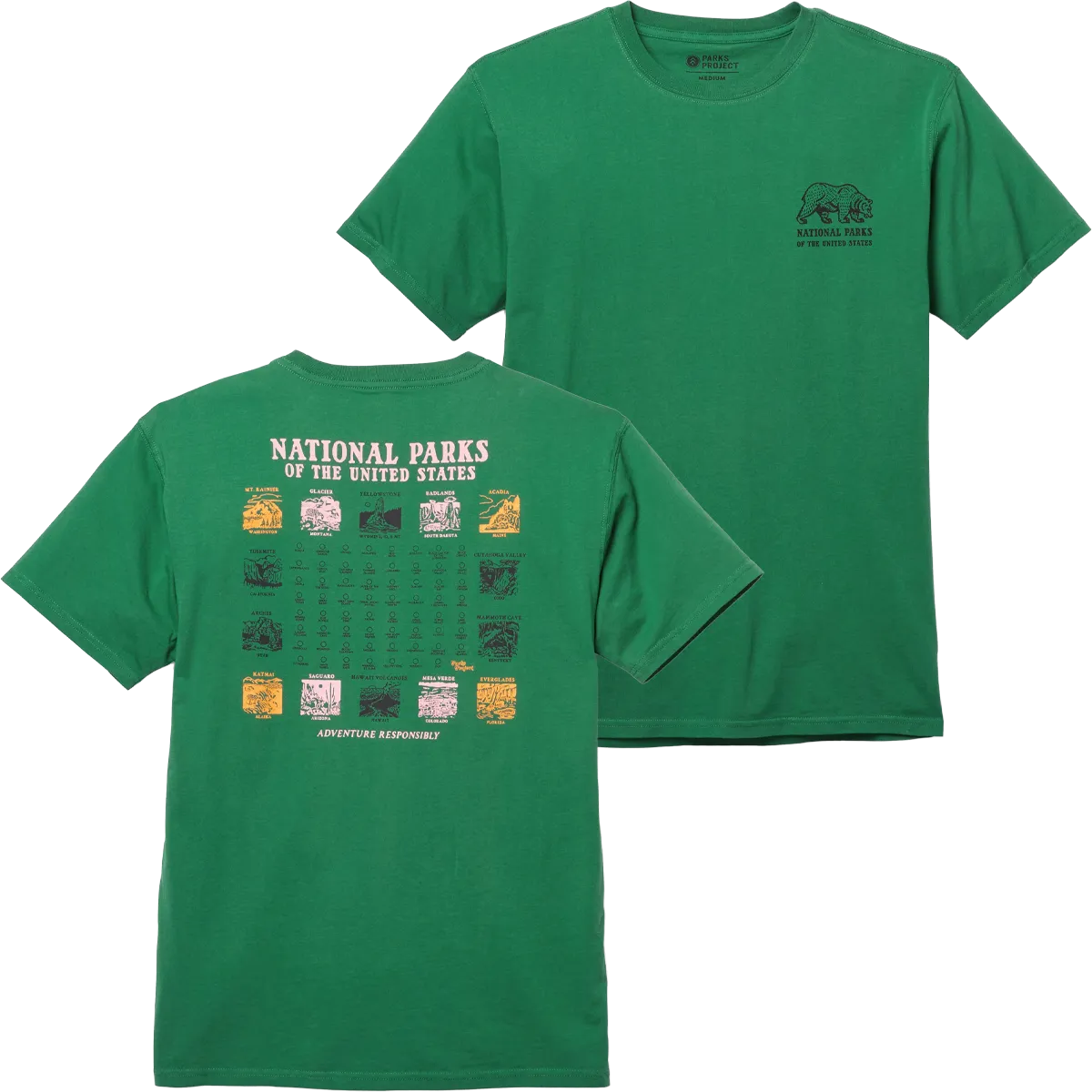 Collapsible Hood National Parks Pictograms Tee