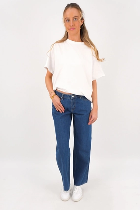 Weekend Getaway Minimalist Breathable Low Baggy Jean Blue Quarter