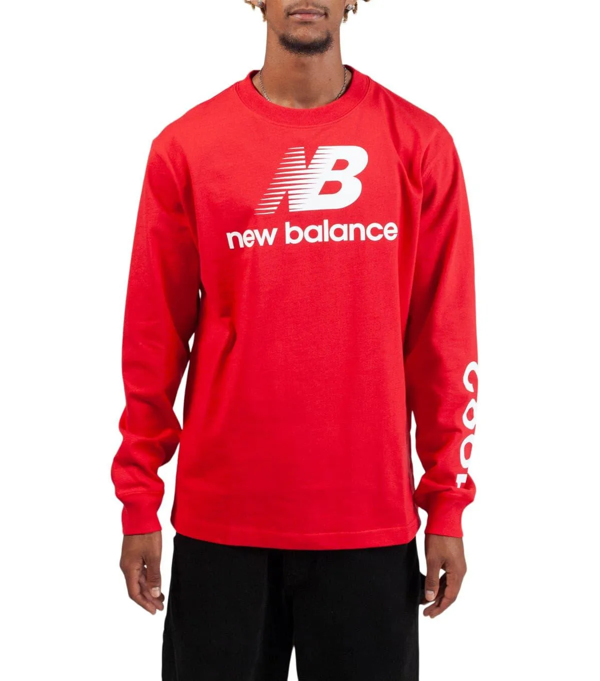 New Balance Made in USA Heritage Long Sleeve T-Shirt Red slim fit Concert Vibe