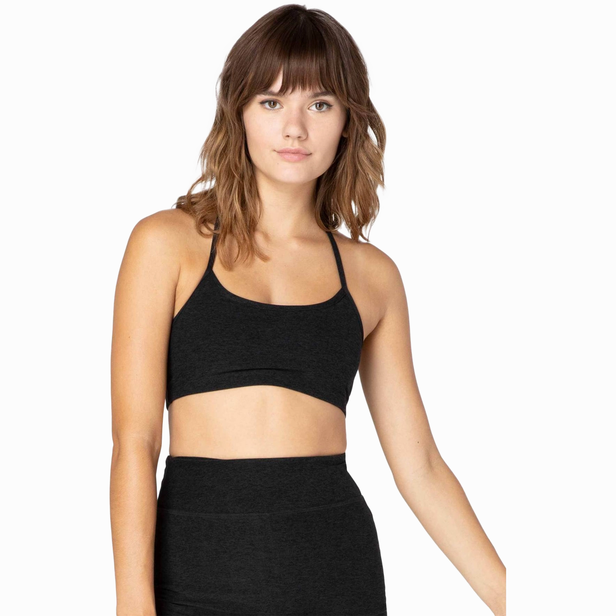 Women's Spacedye Slim Racerback Bra Body-Hugging Fit