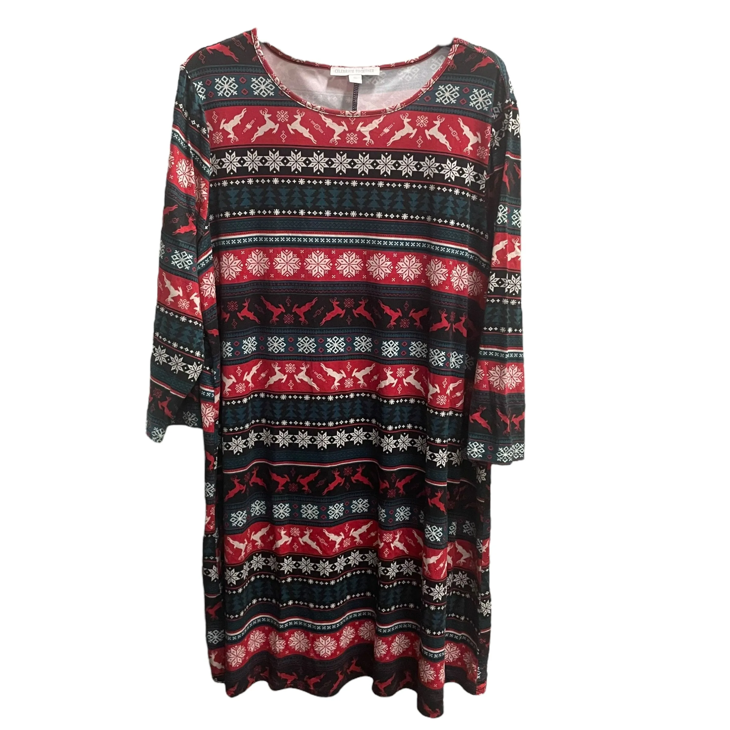 Parisian Chic Minimal Mood Nightgown By Celebrate Together In Multi-colored, Size: Xl