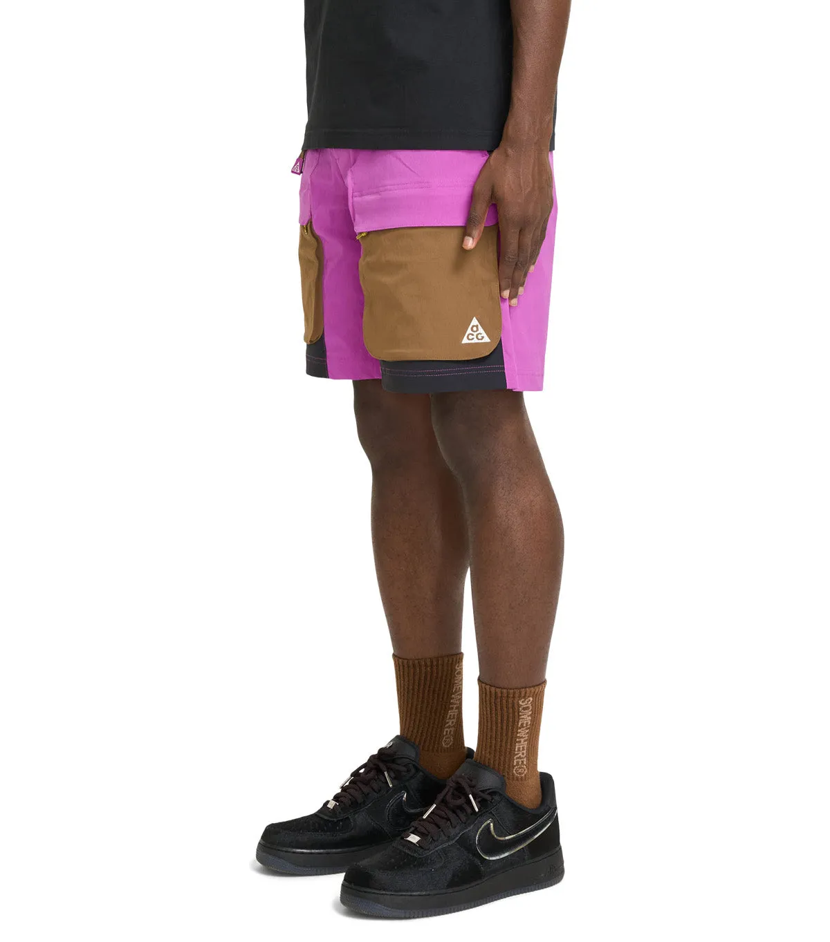 Cyber Glow Nike ACG "Smith Summit" Cargo Shorts Purple Brown