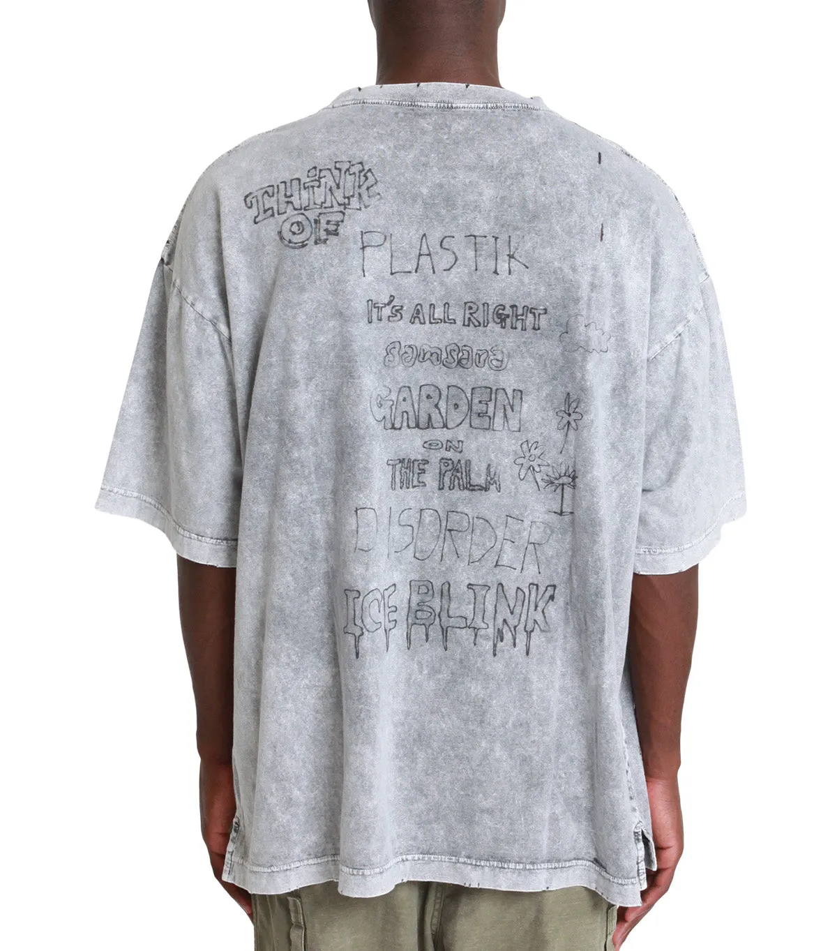 OdorControl Treatment 4Way Stretch Mihara Yasuhiro Bleached Tee Gray