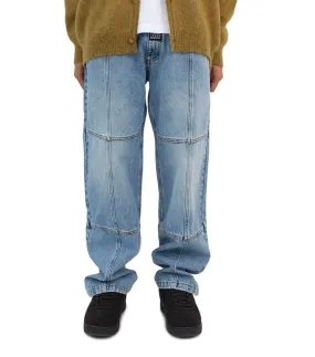 Liberal Youth Ministry Panel Denim Jeans Blue Teacher Chic Sun Protection Fabric