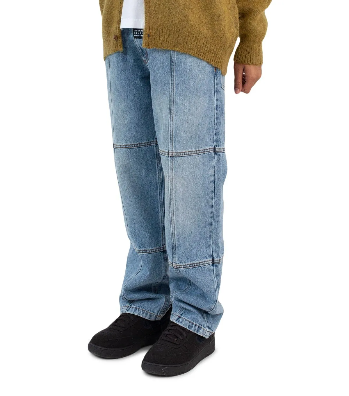 Liberal Youth Ministry Panel Denim Jeans Blue Story Mood