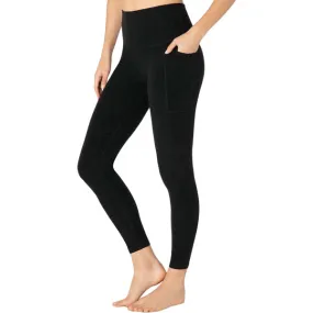 Women's Spacedye Out of Pocket High Waisted Midi Legging Loose Thread