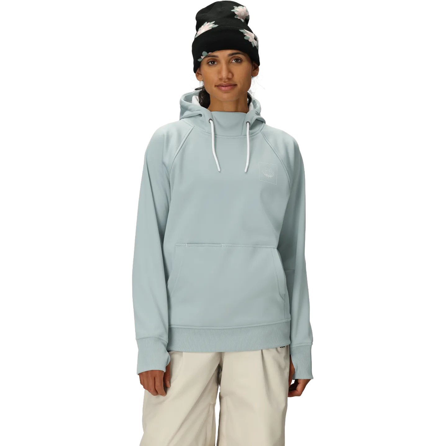 Stretchable Fabric Rush Mode Women's Bonded Fleece Pullover Hoody