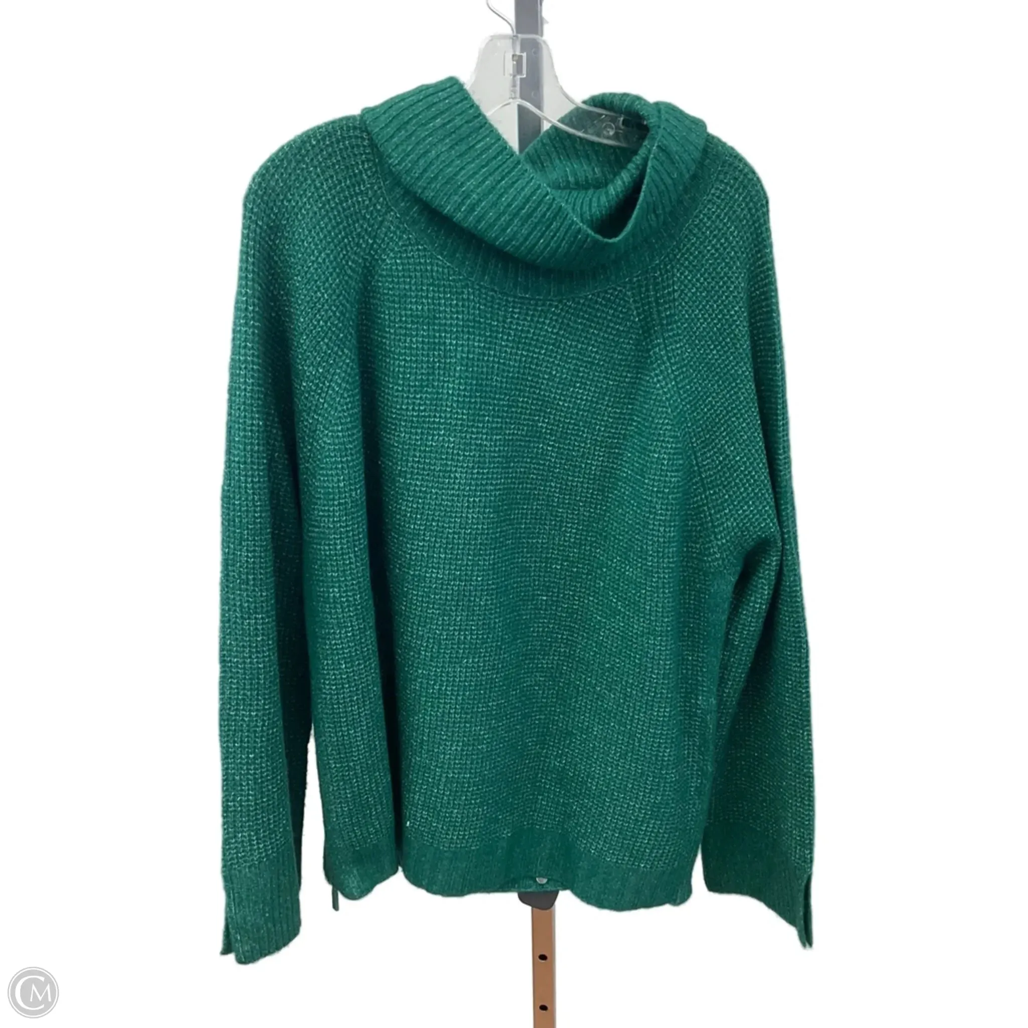 Sweater By Lou And Grey In Green, Size: Xl HighVisibility Trim MinimalistDesign