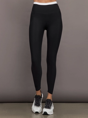 Contrast Waistband Legging in Melt - Black/White Versatile Styling EcoFriendly Material