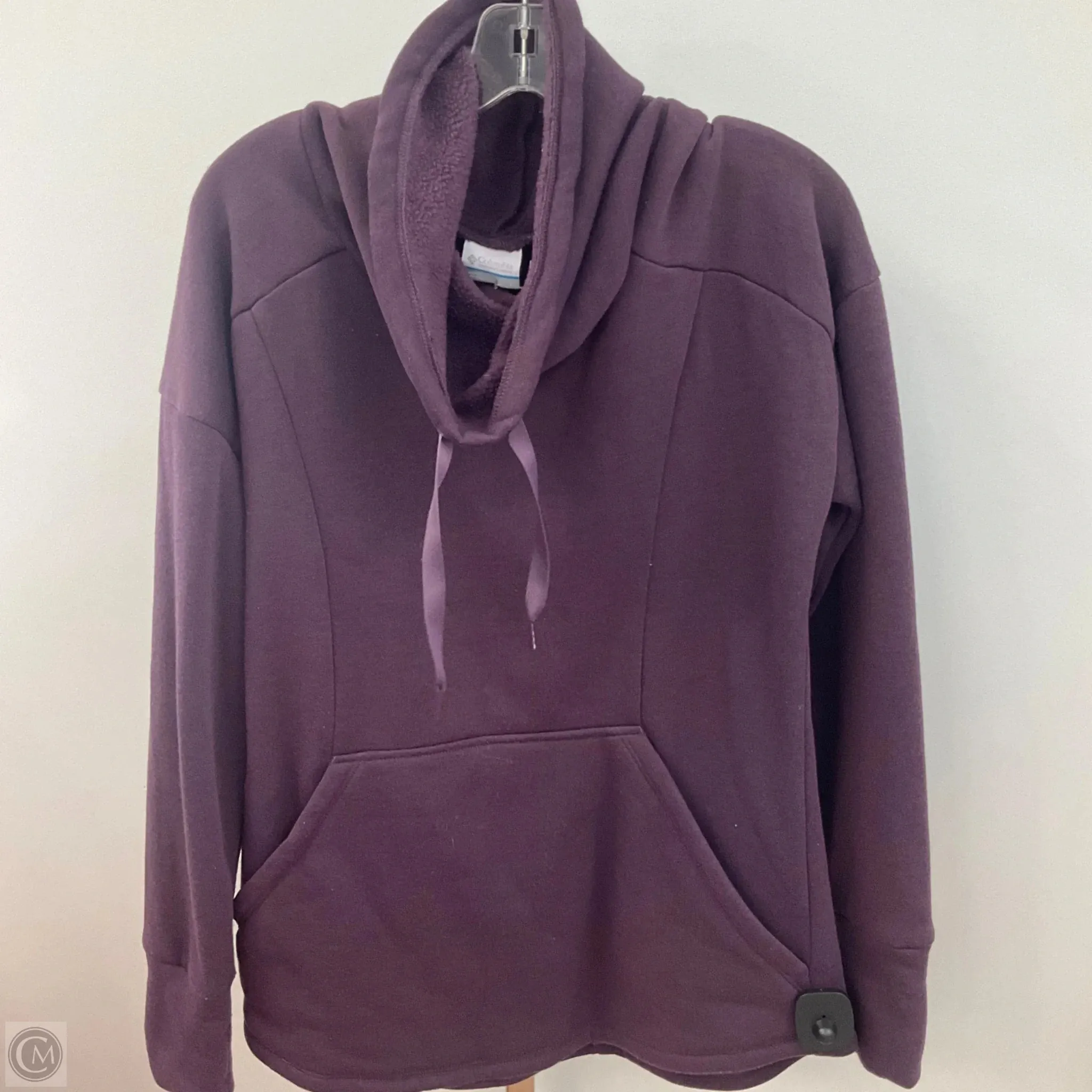 Contoured Armhole Design Formal Blouse Sweatshirt Collar By Columbia In Purple, Size: L