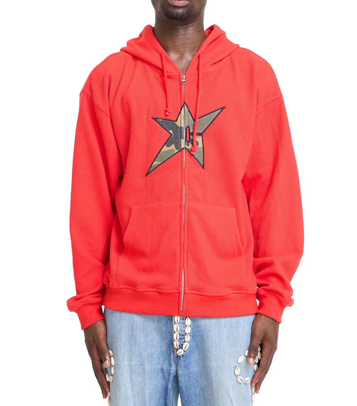 ReflectiveDetails Carpet Company C-Star Thermal Zip Hoodie Red