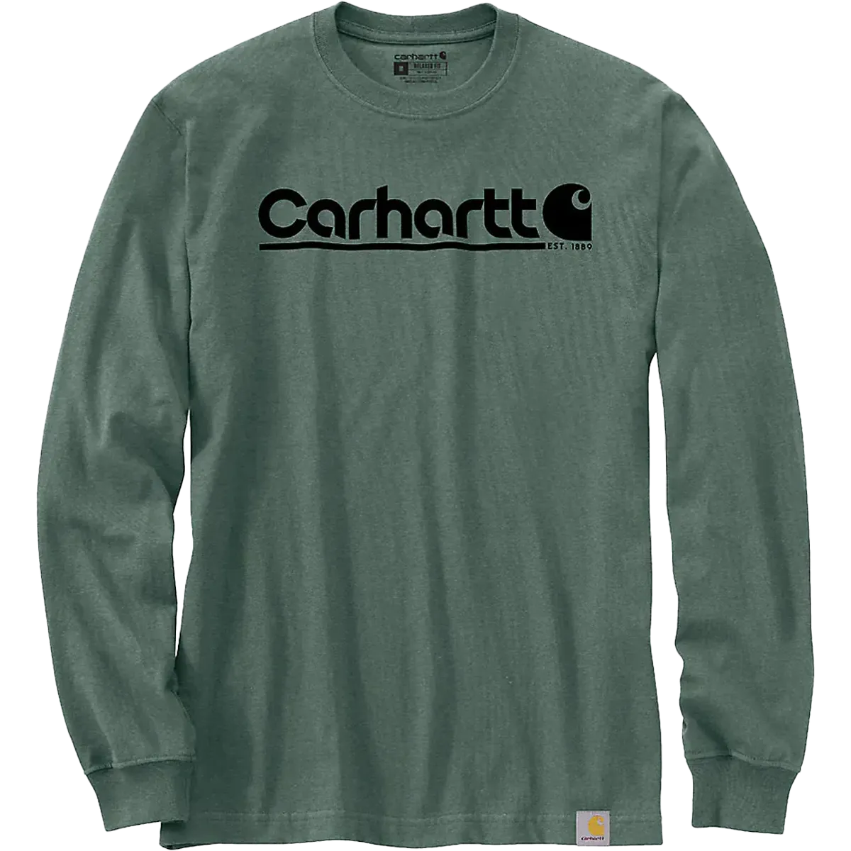 Men's Relaxed Fit Heavyweight Long-Sleeve Logo Graphic T-Shirt WindproofInterior