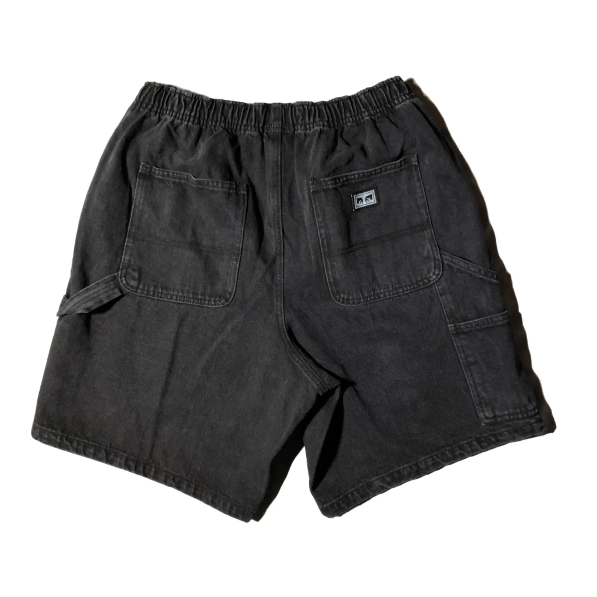 Obey Easy Denim Carpenter Short Dusty Black packable Shiny Finish